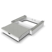 Meliconi DUO Torre Duo Kit di Sovrapposizione con Ripiano e Cassetto per Lavatrice e Asciugatrice colore Bianco