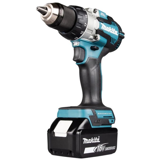 Makita DDF489Z Trapano Avvitatore a Batteria 18V Brushless 2 Velocita' Meccaniche 21 Livelli di Coppia Mandrino 13 mm Luce LED XPT Protezione Polvere Acqua colore Verde