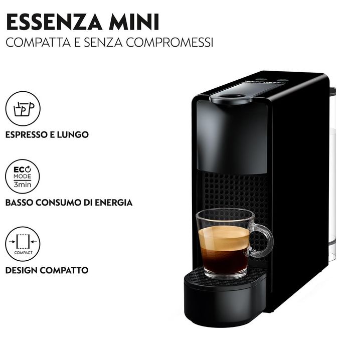 KRUPS XN1108 Macchina per Caffe Nespresso 0,6Lt Color Nero Design Compatto e Funzionale