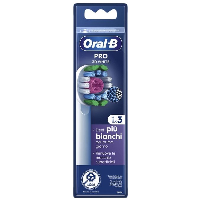 Braun Oral-B Testine di Ricambio Pro 3D White 3 Testine
