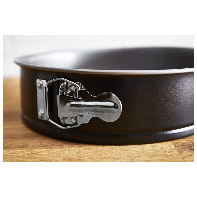 Lagostina 010151000000 Gustosa Tortiera Apribile con Cerniera Antiaderente Acciaio al Carbonio 20cm colore Nero
