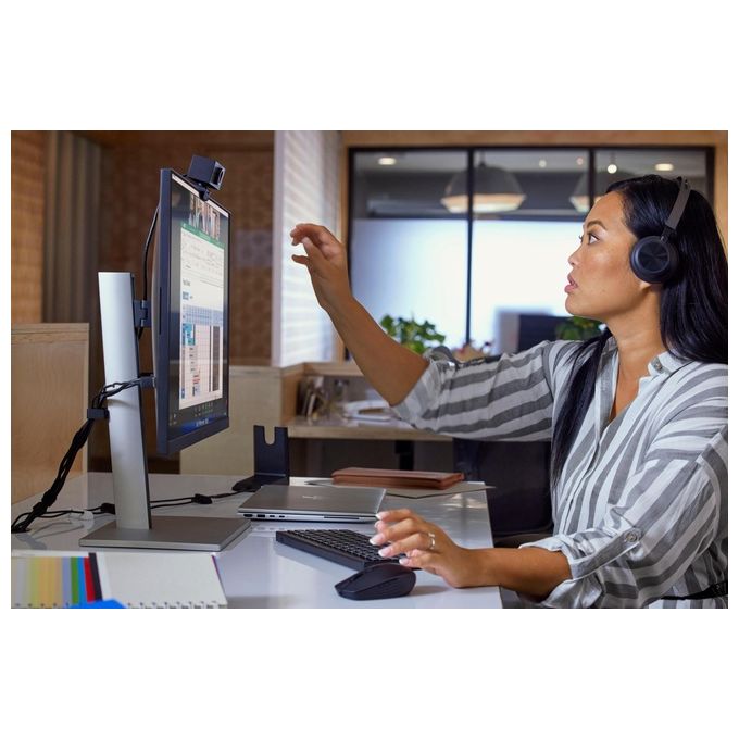 HP 6Y7L1AA#ABB Webcam HP 625 FHD Full HD 1920x1080 4 MP con Windows Hello Microfono Doppio Cancellazione Rumore Autofocus Coperchio Privacy Rotazione 360° colore Nero