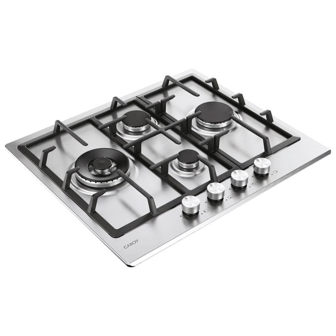 Candy 33803482 Moderna Piano cottura Gas 59.5 cm 4 Fornelli colore Acciaio inox