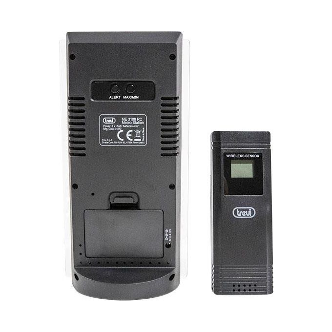 Trevi stazione meteo me 3108 rc nero radiocontrollata con sensore esterno senza fili