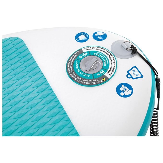 Intex 68242NP Aqua Quest 320 Tavola Stand Up Paddle SUP Gonfiabile 320x81x15 cm 150 Kg Drop Stitch con Pompa e Remo Alluminio 216 cm colore Blu