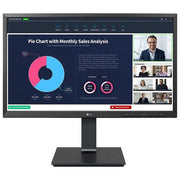 LG 24BP750C-B.AEU Monitor PC 23.8'' Full HD IPS con USB-C Alimentazione 65W Webcam Integrata colore Nero