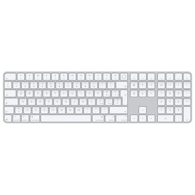 Apple MXK73T-A Magic Keyboard Tastiera Wireless con Touch ID Tastierino Numerico Layout Italiano colore Bianco