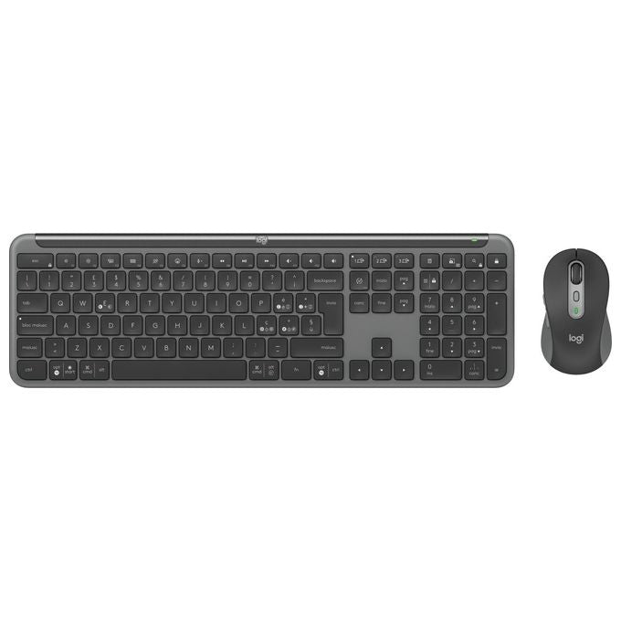 Logitech MK950 Signature Slim Kit Tastiera e Mouse Wireless Bluetooth QWERTY Italiano Multi Dispositivo colore Grafite