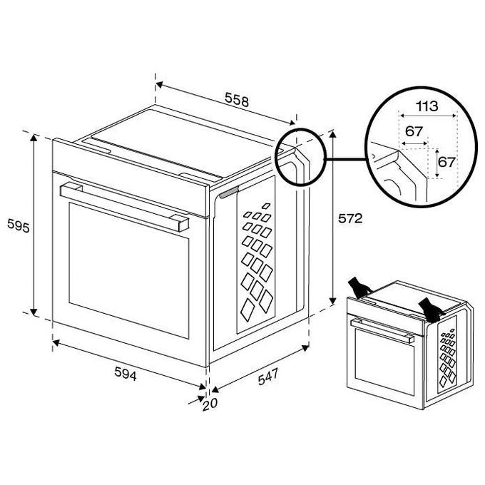 Beko 7768282917 Beyond Forno da incasso Multifunzione 72 L Classe A 8 Funzioni (60x59 4x56 7 cm) colore Acciaio inox