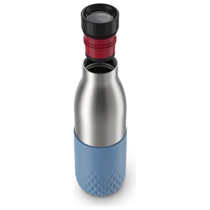 Emsa Bottiglia Termica Quick Press BluDrop Azzurro