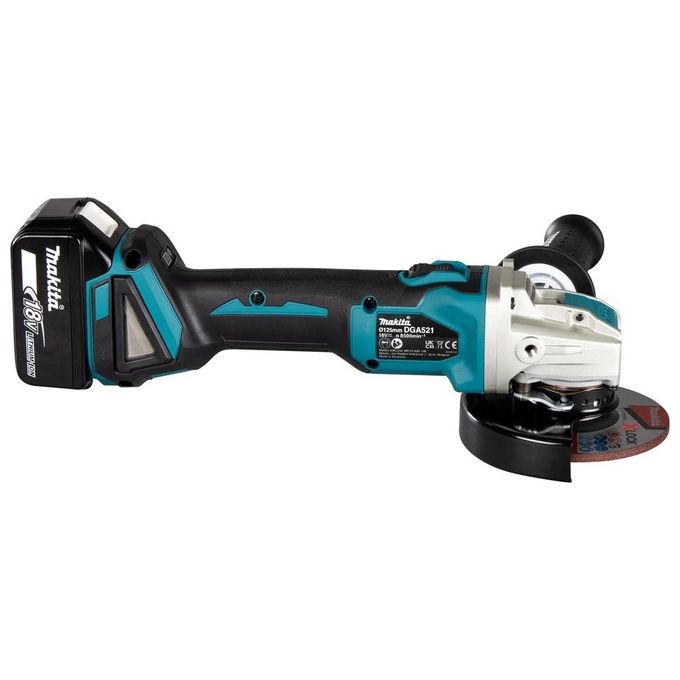 Makita DGA521ZX1 Smerigliatrice Angolare a Batteria 18V 125 mm Brushless X-LOCK 8500 rpm colore Blu Nero