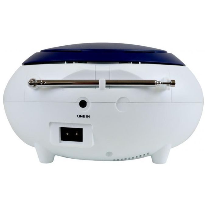 New Majestic 102265 WB Lettore CD Portatile con Radio Digitale DAB DAB+ FM PLL Riproduzione MP3 da USB e AUX LCD Blu Bianco colore Blu Bianco