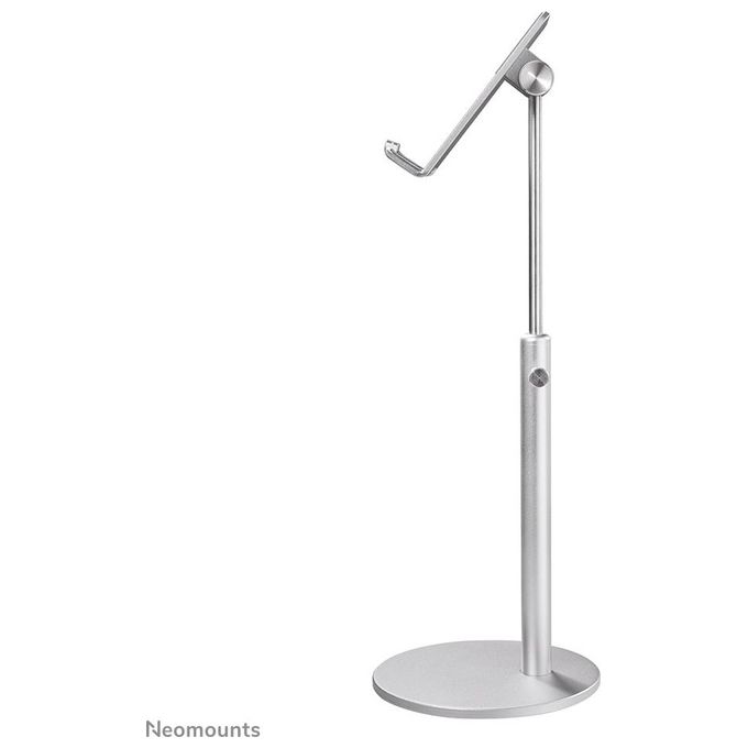 Neomounts DS10-200SL1 Supporto per Telefono regolabile in altezza da 17 a 27 5 cm inclinazione 180° rotazione 360° colore Argento