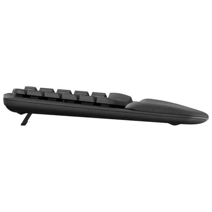 Logitech 920-012293 Wave Keys Tastiera Ergonomica Wireless Bluetooth QWERTY Layout Italiano Full-size Poggia Polso colore Grafite