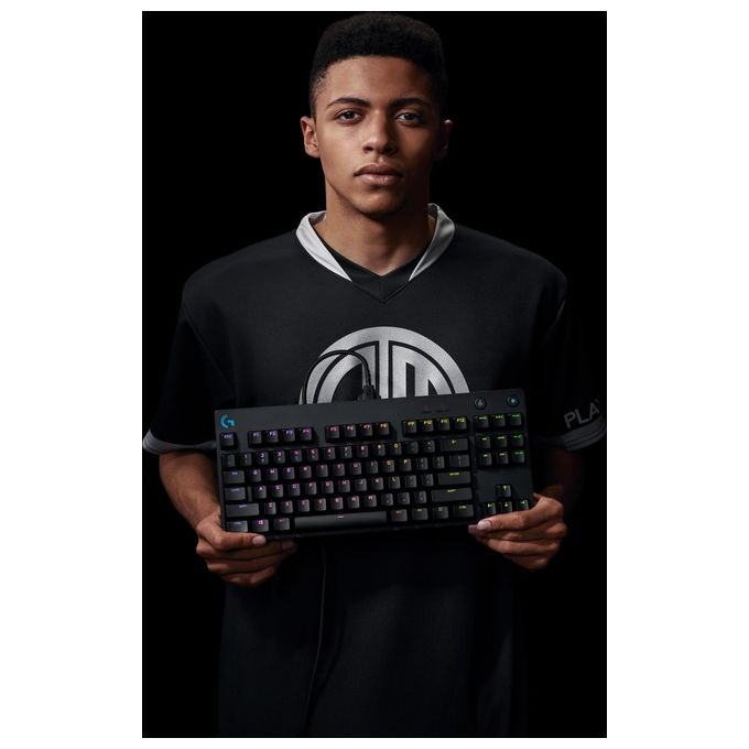 Logitech G 920-010592 PRO Tastiera Gaming Meccanica TKL Switch GX Blue RGB QWERTY USB Cavo Rimovibile colore Nero
