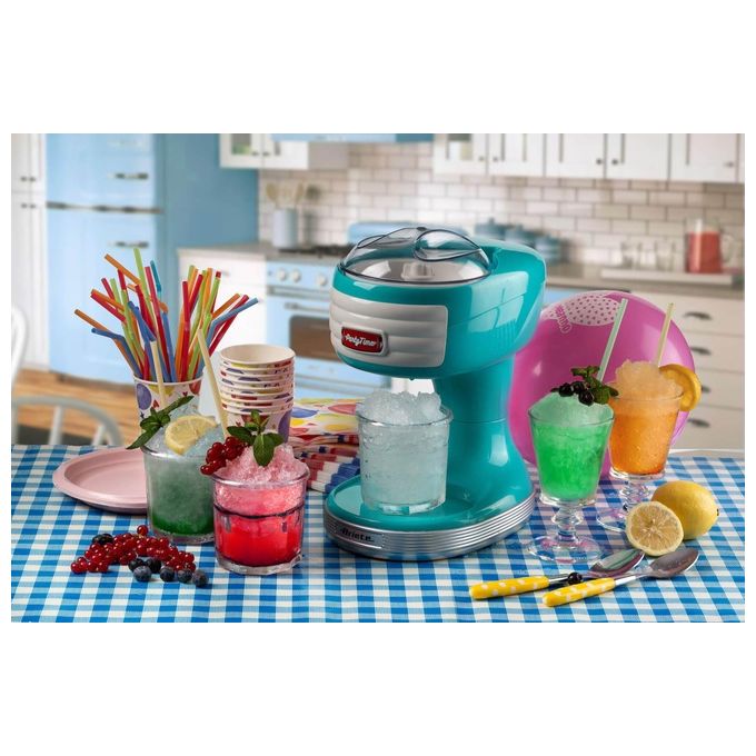 Ariete 00C007601AR0 Party Time Tritaghiaccio Elettrico 30 W Cestello Removibile Lame Acciaio Inox colore Azzurro