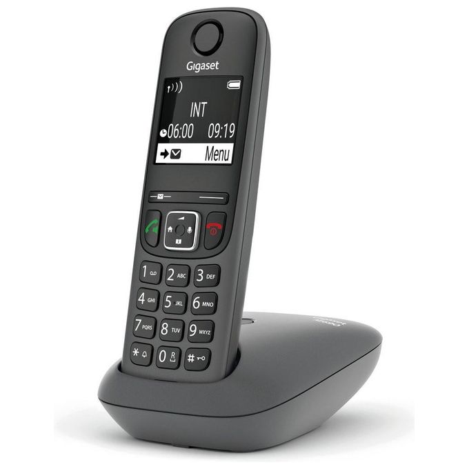 Gigaset L36852-H2810-B133 AE690 Telefono DECT Analogico con 2 Cornette Vivavoce Identificazione Chiamante Rubrica 100 Voci colore Antracite