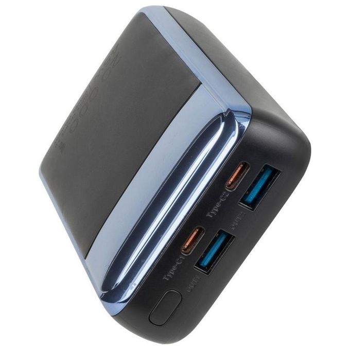 Rivacase VA1075 Power Bank 20000 mAh 45W USB-C QC PD per Smartphone Laptop colore Nero Blu