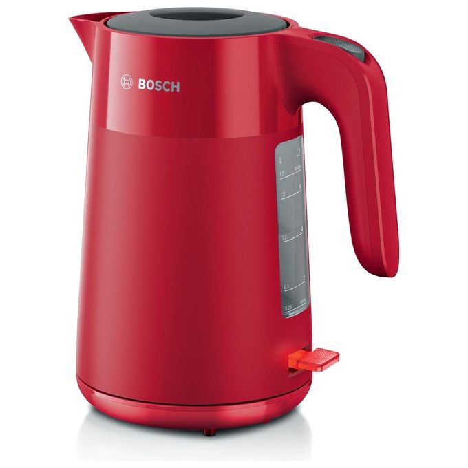 Bosch TWK2M164 MyMoment Bollitore Elettrico 1 7 L 2400 W Filtro Anticalcare Rimovibile Spegnimento Automatico Protezione Surriscaldamento colore Nero Grigio Rosso