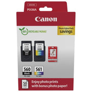 Canon 3713C008 Cartuccia d'inchiostro Originale Nero Ciano Magenta Giallo con Carta Fotografica 10x15 cm 50 fogli colore Nero