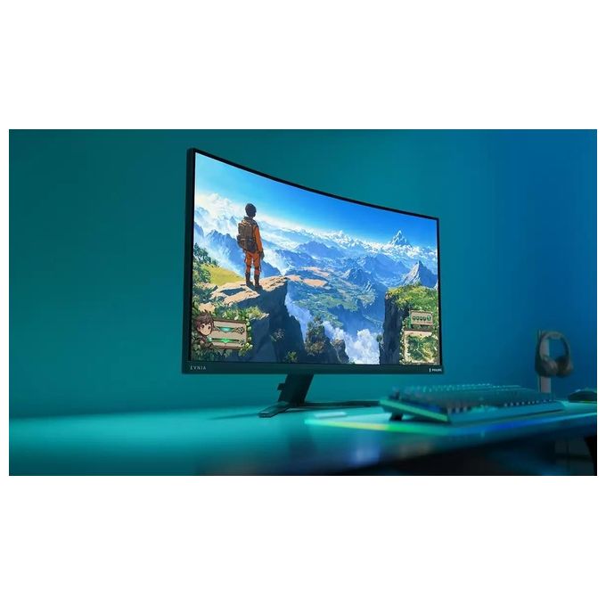 Philips 34M2C3500L Evnia Monitor Gaming Curvo 34'' WQHD 3440x1440 Fast VA 180Hz HDR10 FreeSync Premium colore Nero