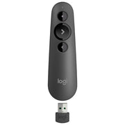 Logitech 910-005843 R500s Telecomando Presenter Wireless USB Bluetooth Puntatore Laser Rosso 20 m 3 Pulsanti colore Grigio Scuro
