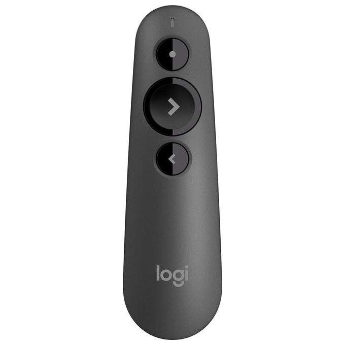 Logitech 910-005843 R500s Telecomando Presenter Wireless USB Bluetooth Puntatore Laser Rosso 20 m 3 Pulsanti colore Grigio Scuro