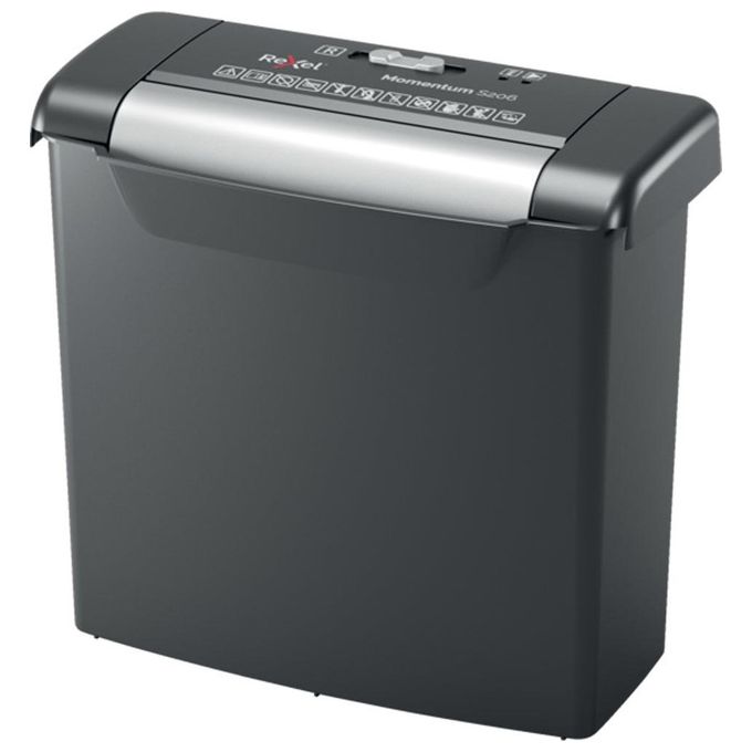 Rexel 2104568EU Momentum S206 Distruggidocumenti 6 Fogli P-2 Taglio a Strisce Grigio