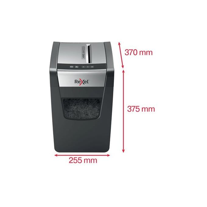 Rexel Momentum X312-sl Slimline Distruggi Documenti fino a 12 Fogli Cestino da 23 Litri Nero