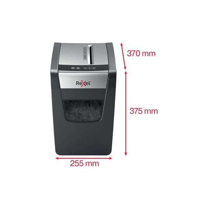 Rexel Momentum X410-sl Slimline Distruggi Documenti Particle-Cut Shredding Nero-Grigio