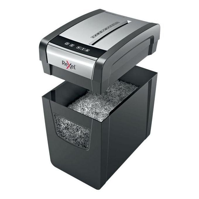 Rexel Momentum X410-sl Slimline Distruggi Documenti Particle-Cut Shredding Nero-Grigio
