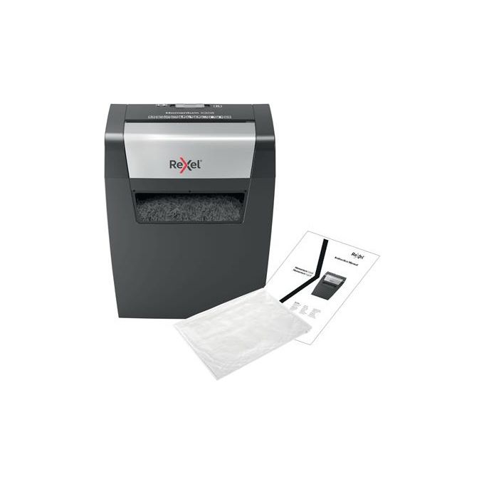 Rexel Momentum x308 Distruggi Documenti Particle-Cut Shredding Nero-Grigio