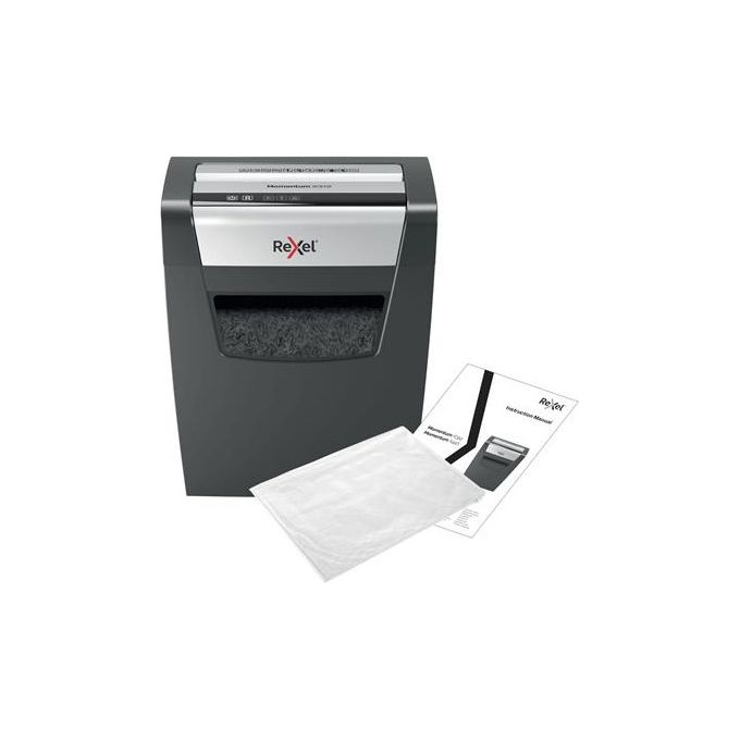 Rexel Momentum x312 Distruggi Documenti Particle-Cut Shredding Nero-Grigio