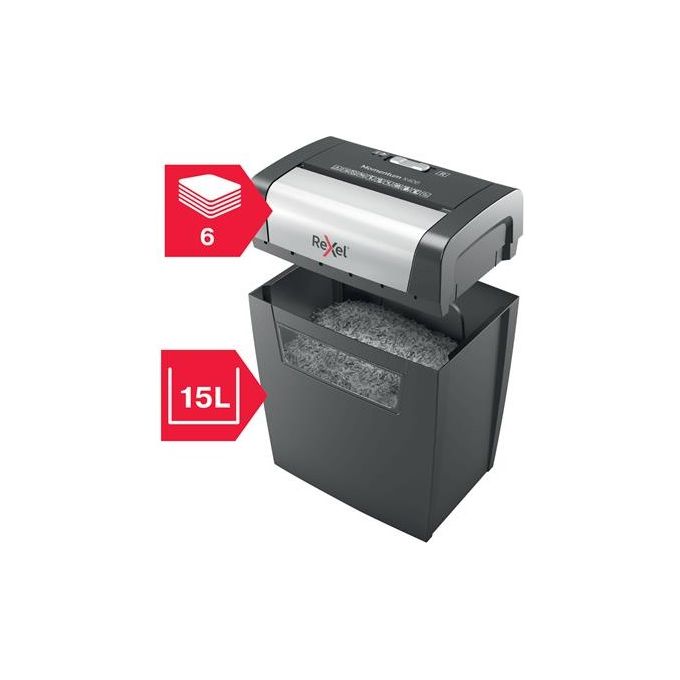 Rexel Momentum x406 Documenti Particle-Cut Shredding Blu-Grigio