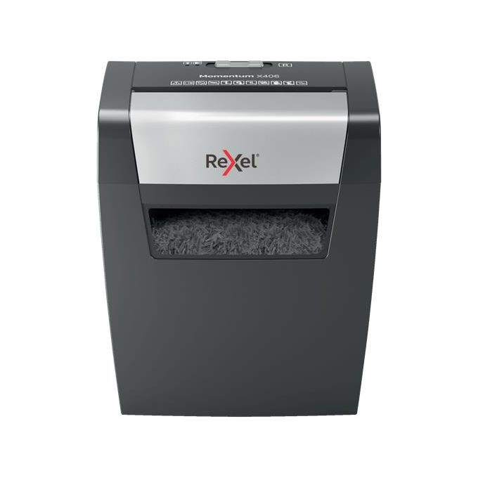 Rexel Momentum x406 Documenti Particle-Cut Shredding Blu-Grigio
