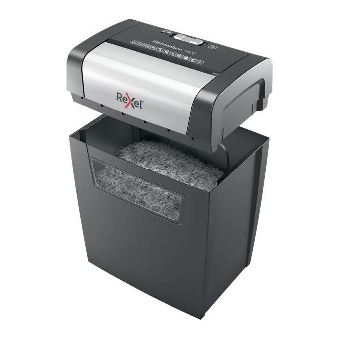 Rexel Momentum x406 Documenti Particle-Cut Shredding Blu-Grigio
