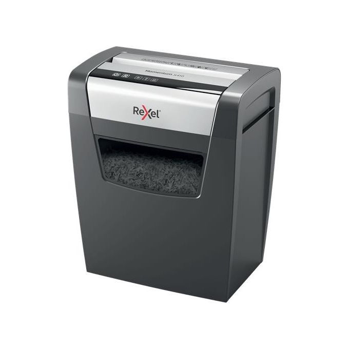 Rexel Momentum x410 Distruggi Documenti fino a 10 Fogli Cestino da 23 Litri Nero