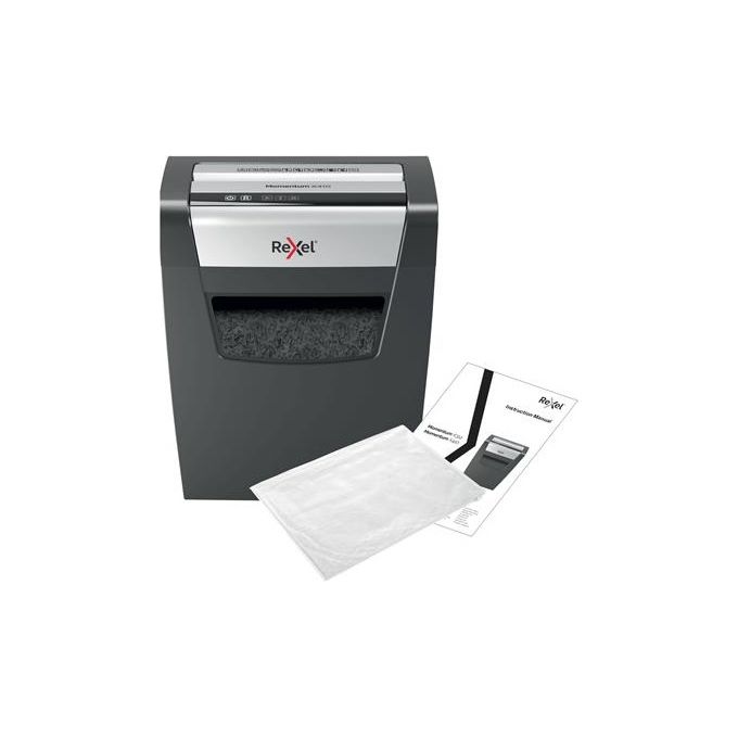 Rexel Momentum x410 Distruggi Documenti fino a 10 Fogli Cestino da 23 Litri Nero