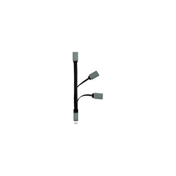 Ednet Hub Usb Tipo C a Coda con 2 Porte Usb 2.0 e 1 Porta Usb 3.0