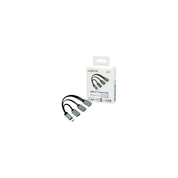 Ednet Hub Usb Tipo C a Coda con 2 Porte Usb 2.0 e 1 Porta Usb 3.0