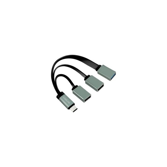 Ednet Hub Usb Tipo C a Coda con 2 Porte Usb 2.0 e 1 Porta Usb 3.0
