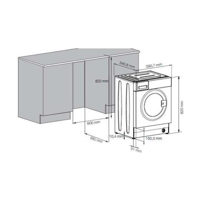 BEKO WITC7612B0W Lavatrice a Caricamento Frontale OptiSense Classe Energetica C Capacita' di Carico 7Kg Centrifuga 1200 Giri Motore Inverter Xpress Super Short 14 Min Cestello AquaWave