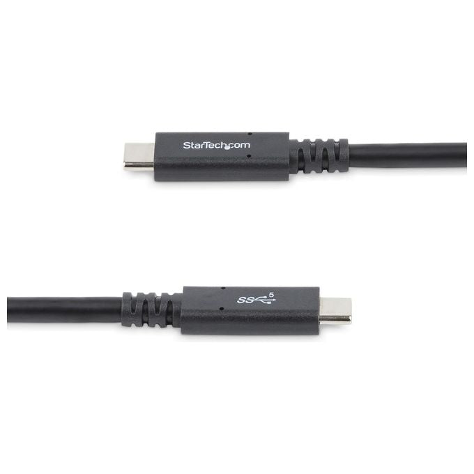 StarTech USB315C5C6 Cavo USB-C a USB-C 1.8 m PD 5A 100W 5Gbps USB-IF Certificato Thunderbolt 3 Compatibile colore Nero