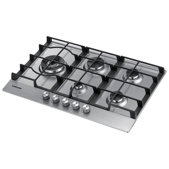 Samsung NA75J3030AS Piano Cottura a Gas 5 Zone  Griglia in Ghisa 60 cm Acciaio Inox