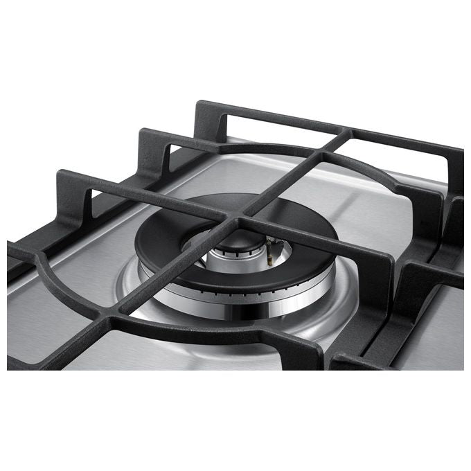 Samsung NA75J3030AS Piano Cottura a Gas 5 Zone  Griglia in Ghisa 60 cm Acciaio Inox