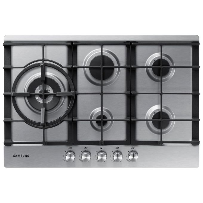 Samsung NA75J3030AS Piano Cottura a Gas 5 Zone  Griglia in Ghisa 60 cm Acciaio Inox