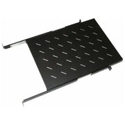 Link ripiano universale per armadio rack estraibile su binari telescopici 1 unita' nero 650mm.