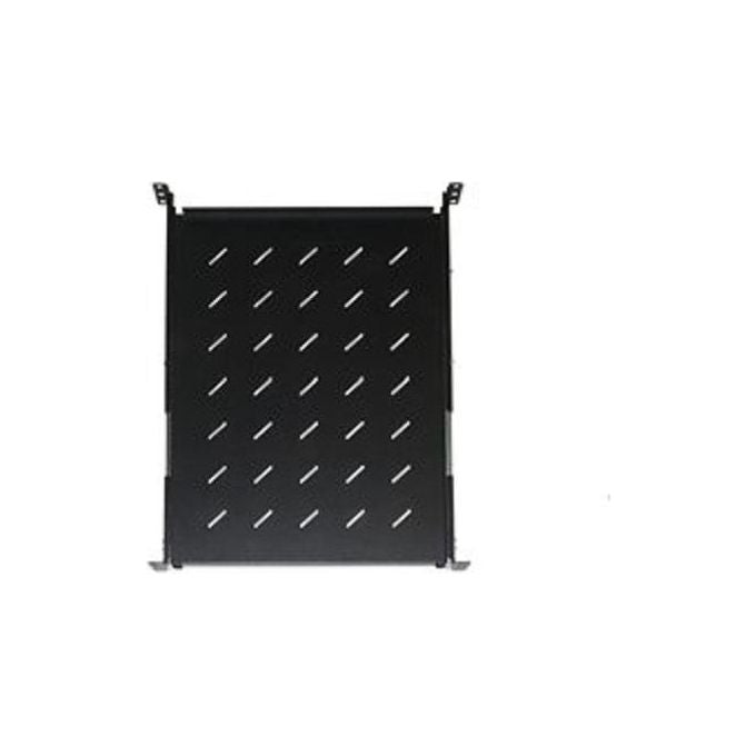 Link ripiano universale per armadio rack estraibile su binari telescopici 1 unita' nero 650mm.
