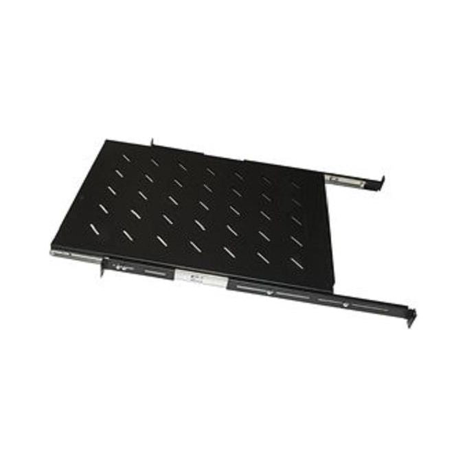 Link ripiano universale per armadio rack estraibile su binari telescopici 1 unita' nero 650mm.