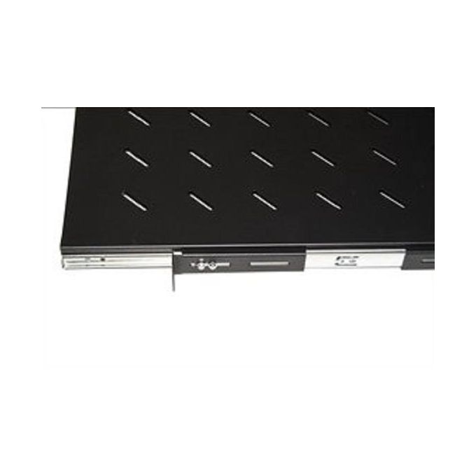 Link ripiano universale per armadio rack estraibile su binari telescopici 1 unita' nero 650mm.